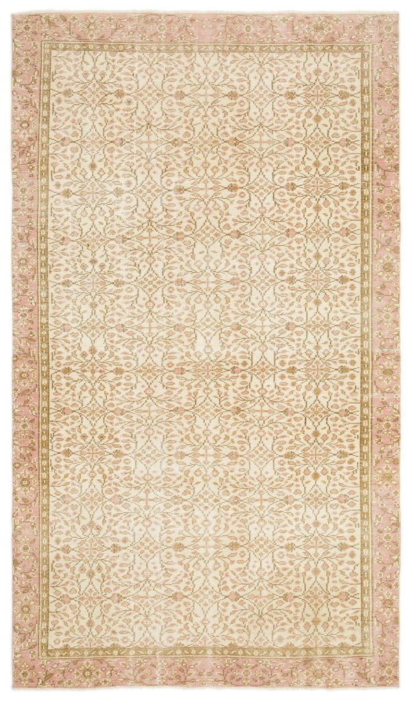 Bej Krem Anadolu Eskitme Klasik Yün Halı 170x300 - Özel Seri