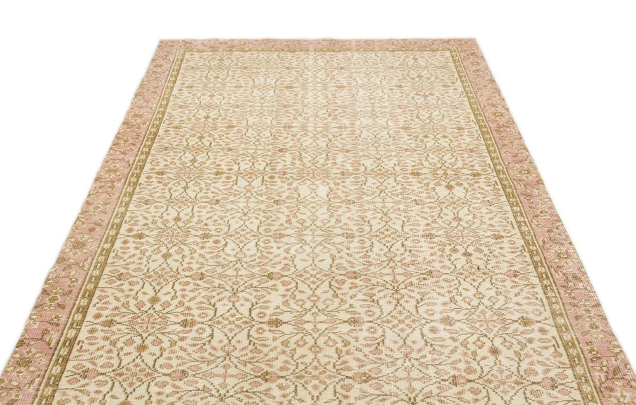 Bej Krem Anadolu Eskitme Klasik Yün Halı 170x300 - Özel Seri