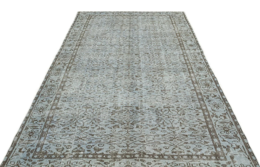 Bej Gri Anadolu Bohem Çiçekli Yün Halı 172x285 - Özel Seri
