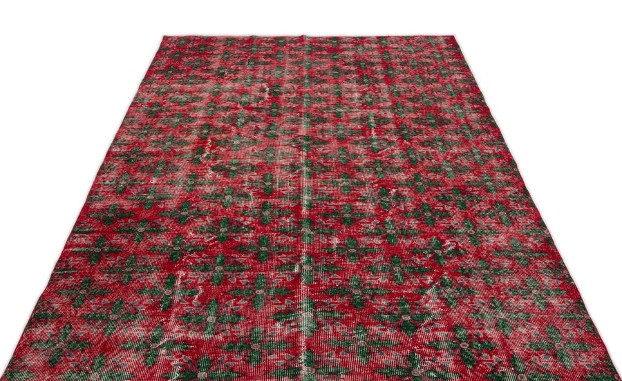 Gri Krem Anadolu Eskitme Geometrik Yün Halı 167x280 - Özel Seri