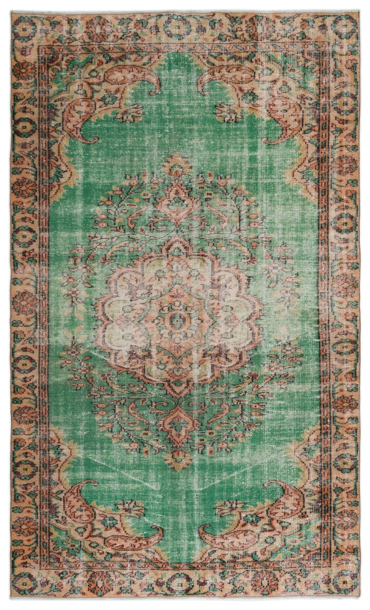 Atina 17780 Krem Eskitme Yün El Dokuma Halısı 174 x 289 - El Dokuma - HALI.NET