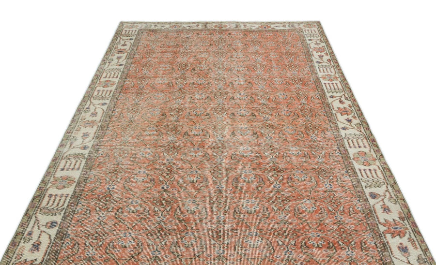 Bej Gri Anadolu Eskitme Geometrik Yün Halı 169x288 - Özel Seri