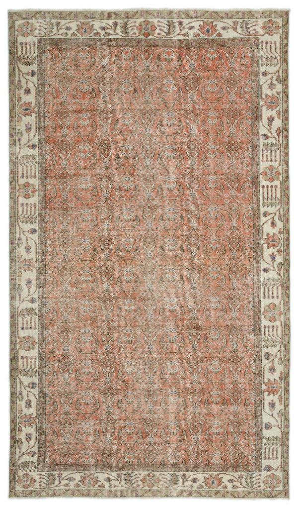 Bej Gri Anadolu Eskitme Geometrik Yün Halı 169x288 - Özel Seri