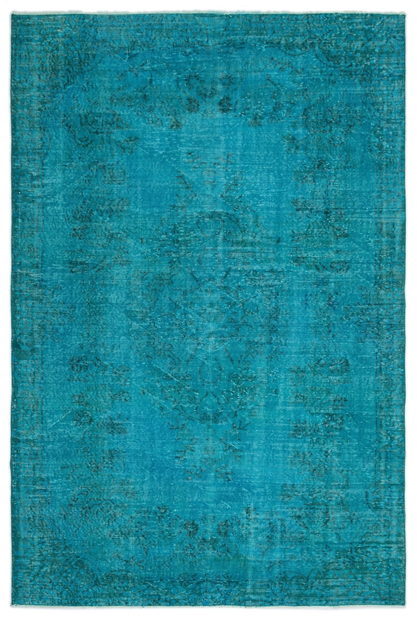 Atina 18203 Turkuaz Eskitme Yün El Dokuma Halısı 185 x 275 - El Dokuma - HALI.NET