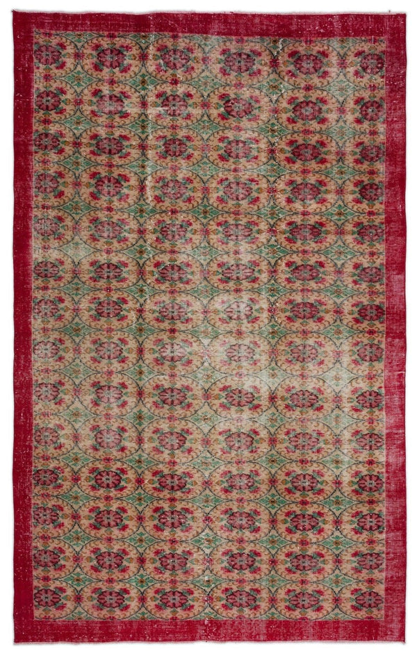 Bej Krem Anadolu Geometrik Klasik Yün Halı 184x295 - Özel Seri
