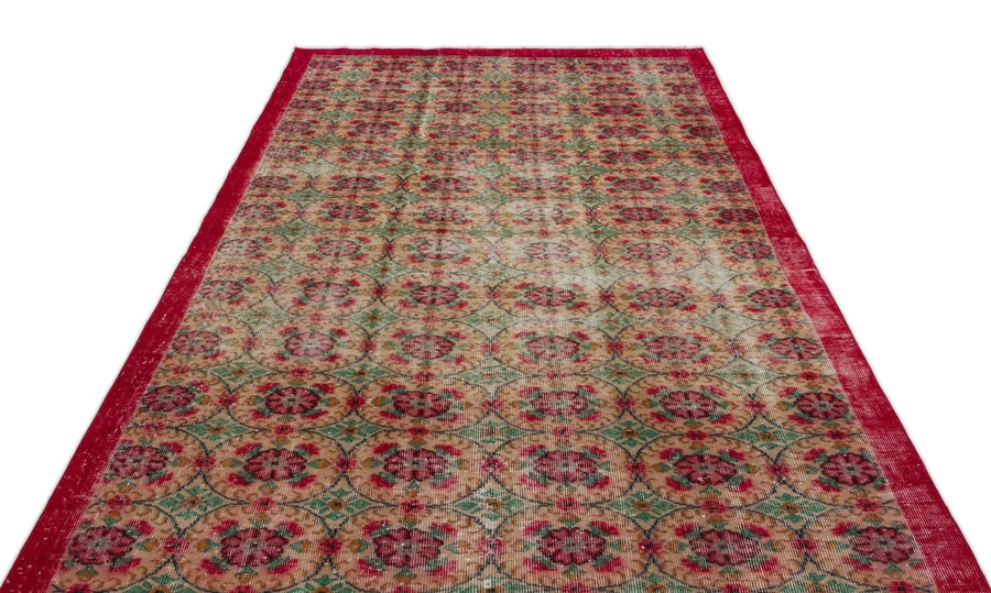 Bej Krem Anadolu Geometrik Klasik Yün Halı 184x295 - Özel Seri