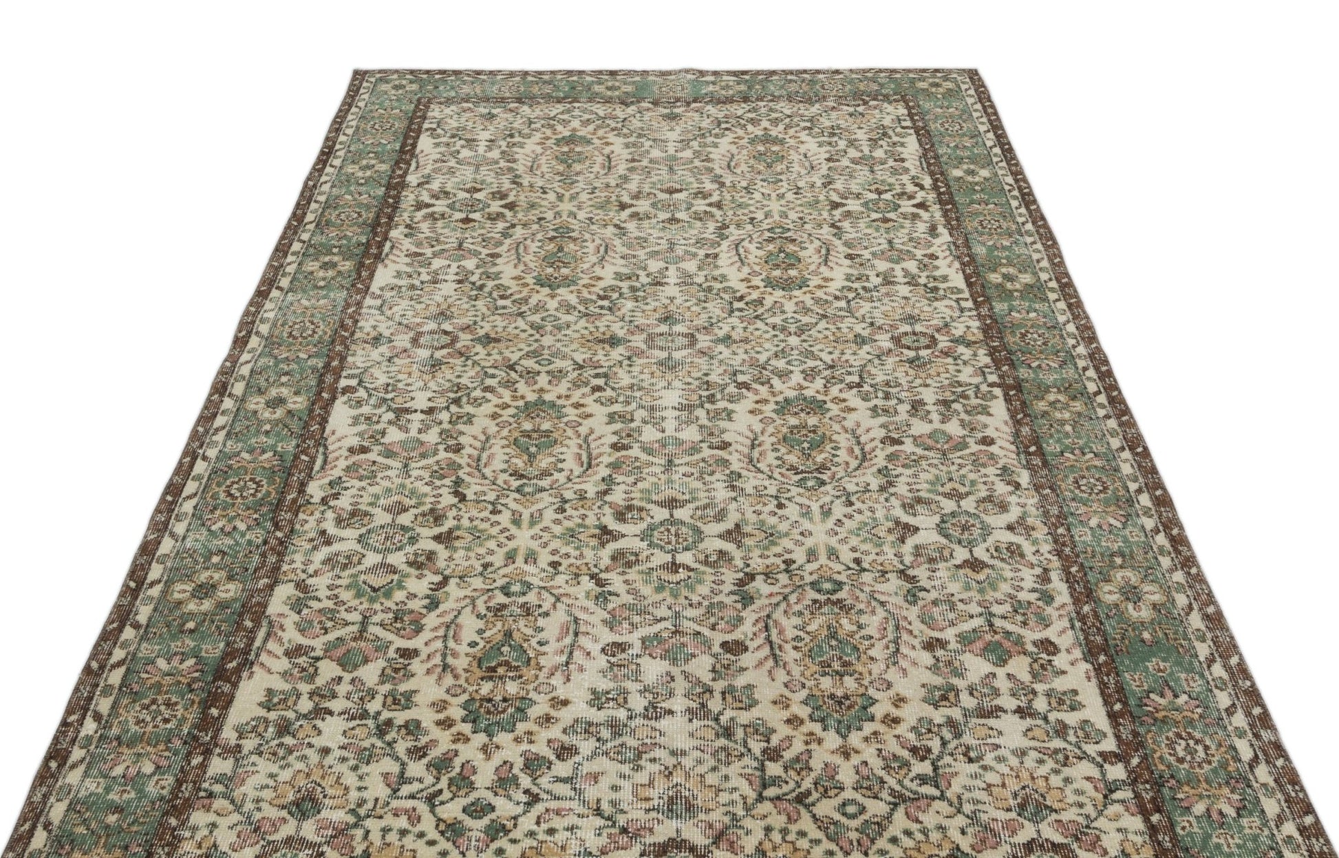 Atina 18427 Bej Eskitme Yün El Dokuma Halısı 162 x 276 - El Dokuma - HALI.NET