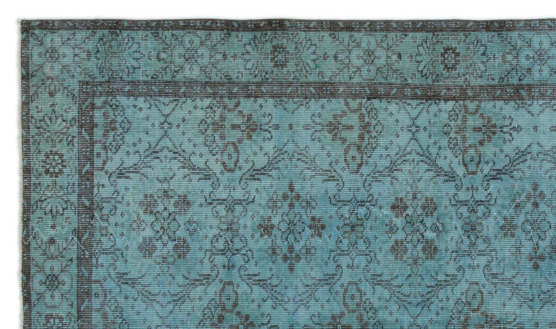 Atina 18686 Turkuaz Eskitme Yün El Dokuma Halısı 170 x 292 - El Dokuma - HALI.NET