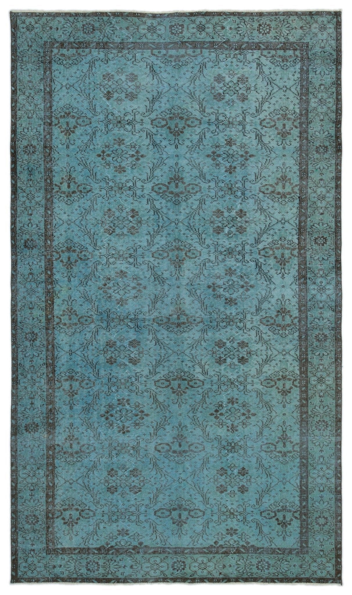 Atina 18686 Turkuaz Eskitme Yün El Dokuma Halısı 170 x 292 - El Dokuma - HALI.NET