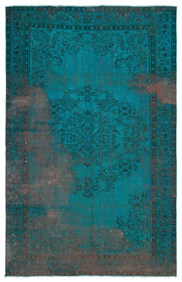 Siyah Eskitme Geometrik Yün Halı 175x282