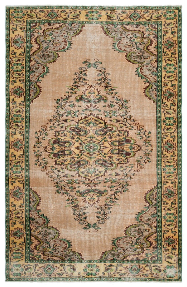 Gri Isparta Eskitme Madalyonlu Yün Halı 186x286 - Özel Seri