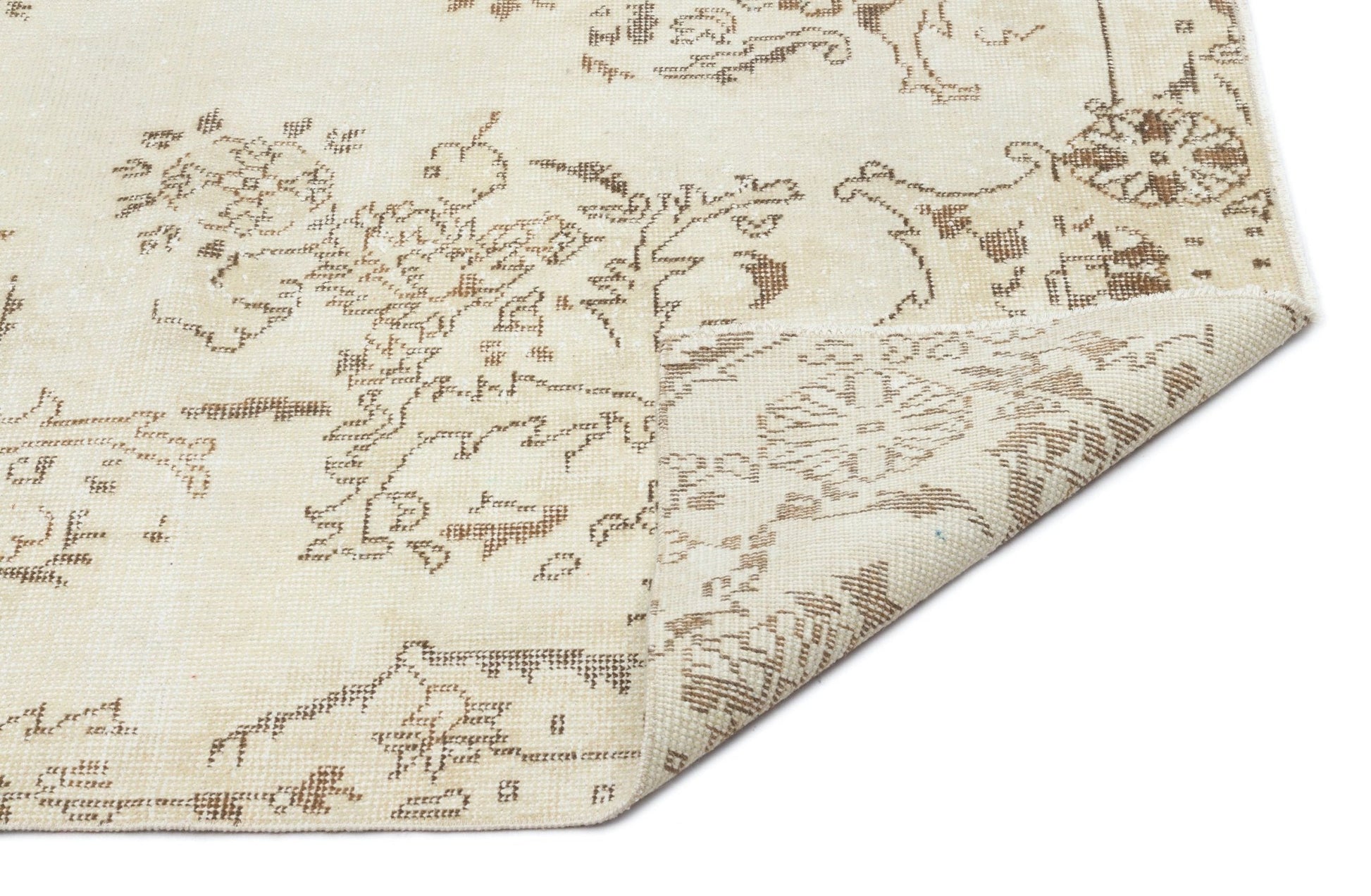 Atina 18963 Bej Eskitme Yün El Dokuma Halısı 177 x 285 - El Dokuma - HALI.NET