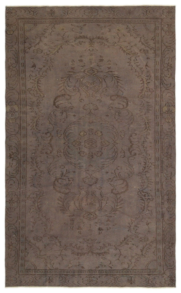 Antrasit Bej Anadolu Geometrik Madalyonlu Yün Halı 163x268 - Özel Seri