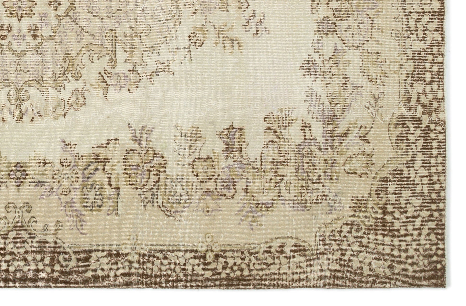 Atina 19121 Bej Eskitme Yün El Dokuma Halısı 185 x 282 - El Dokuma - HALI.NET