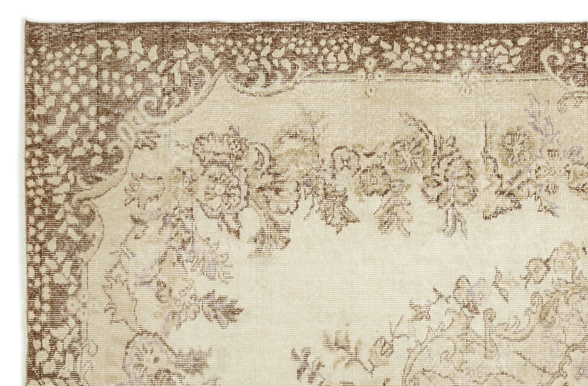 Atina 19121 Bej Eskitme Yün El Dokuma Halısı 185 x 282 - El Dokuma - HALI.NET