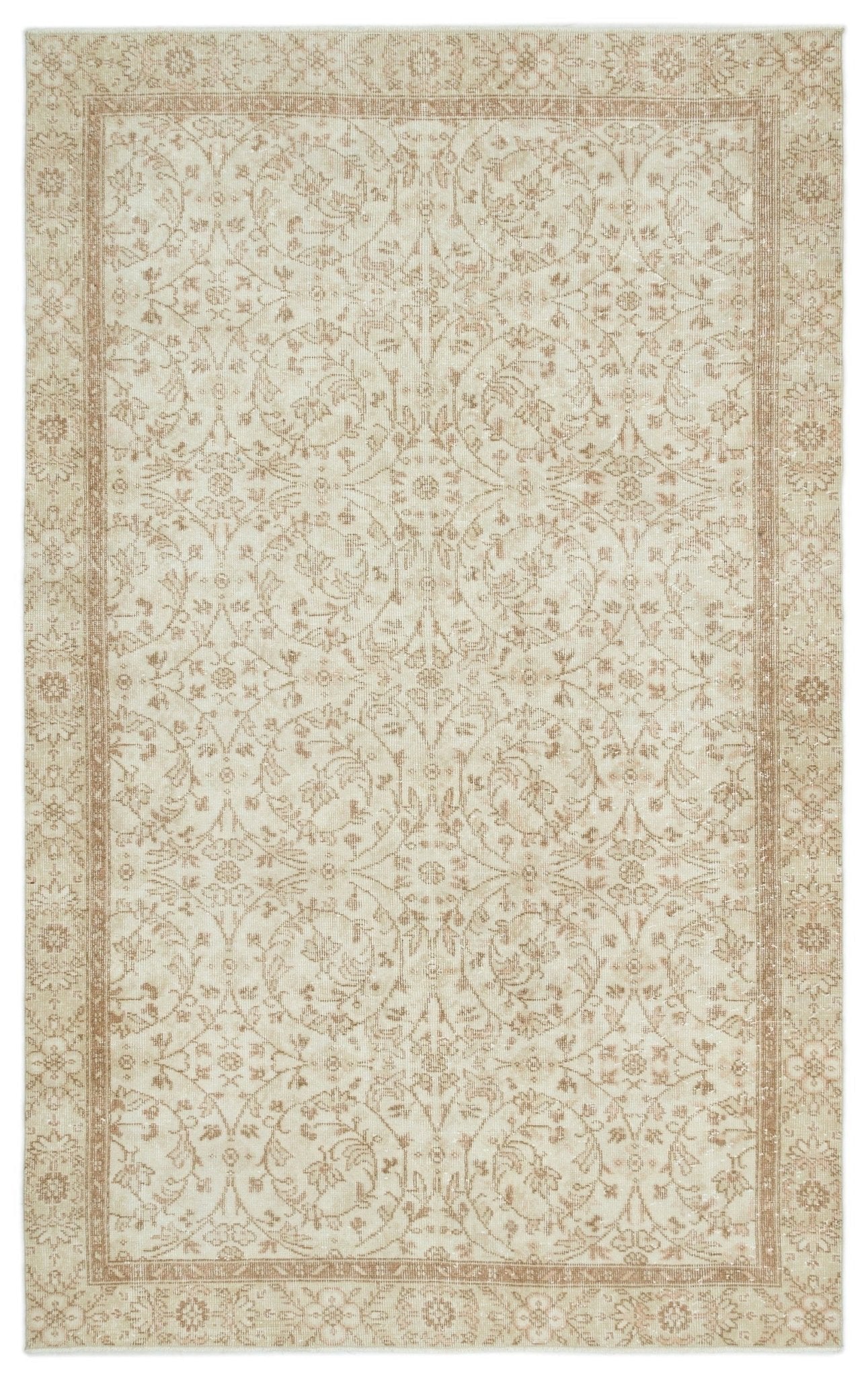 Atina 19137 Bej Eskitme Yün El Dokuma Halısı 170 x 281 - El Dokuma - HALI.NET