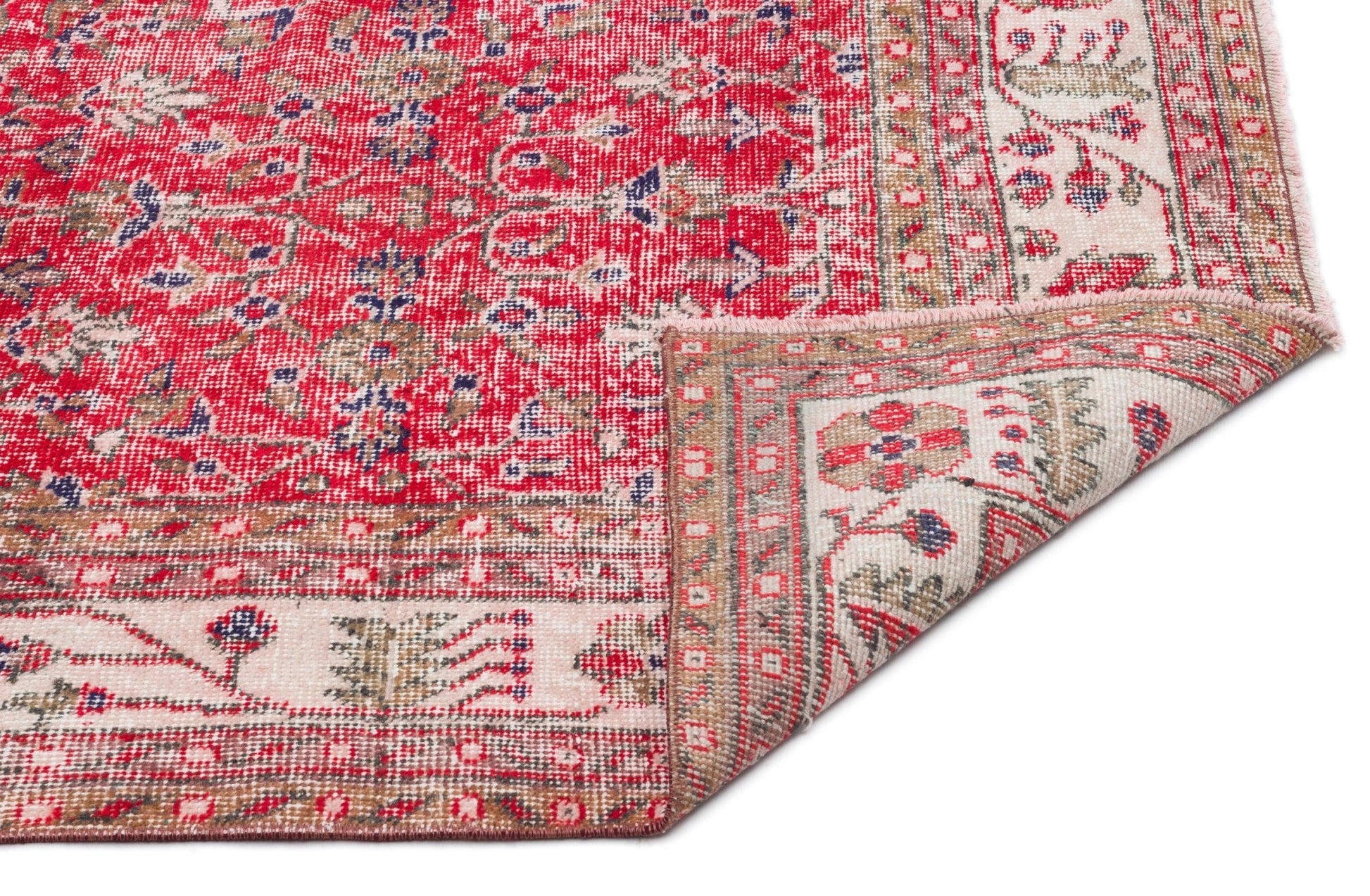 Atina 19429 Kırmızı Eskitme Yün El Dokuma Halısı 165 x 288 - El Dokuma - HALI.NET