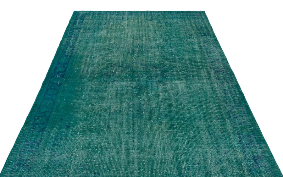 Krem Mavi Bohem Eskitme Yün Halı 172x280