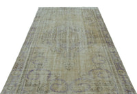 Beige Medallion Vintage Turkish Rug 169x286 cm (5'7" x 9'5")