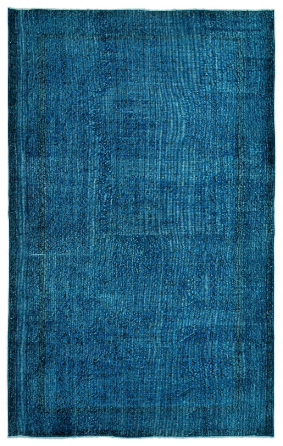 Blauer handgeknüpfter Wollteppich mit rutschfester Unterseite 175x286 cm – im Flur