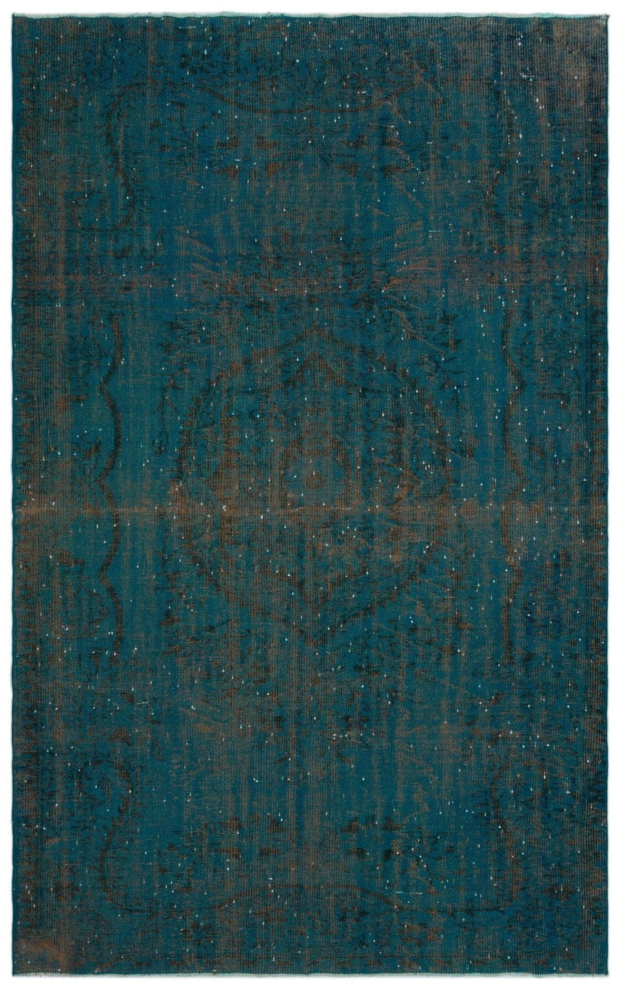 Vintage Turquoise Medallion Rug Hand-Knotted 185x300 cm (6'1" x 9'10") – in the hallway