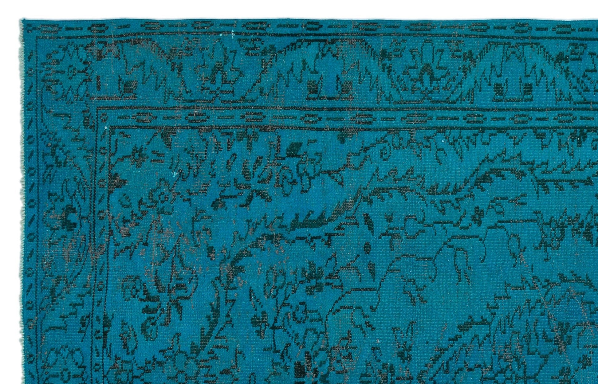 Atina 23318 Turkuaz Eskitme Yün El Dokuma Halısı 179 x 278 - El Dokuma - HALI.NET