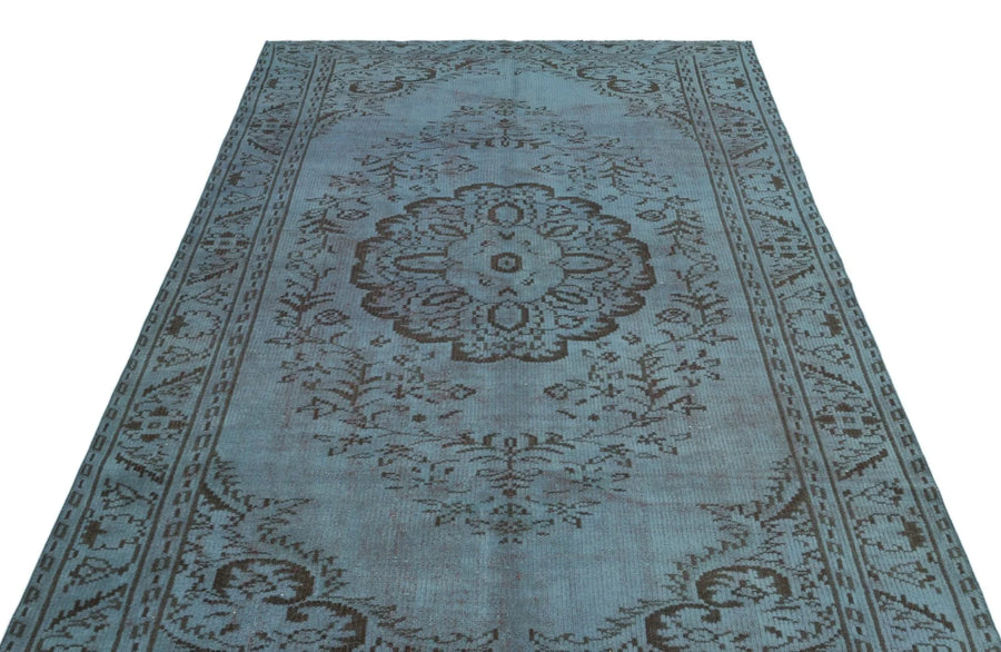 Bej Gri Anadolu Eskitme Çiçekli Yün Halı 161x270 - Özel Seri