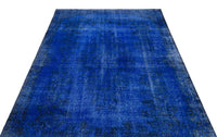 Abstrakter Teppich Blau Grau 168x281 cm | Handgeknüpfter Wollteppich