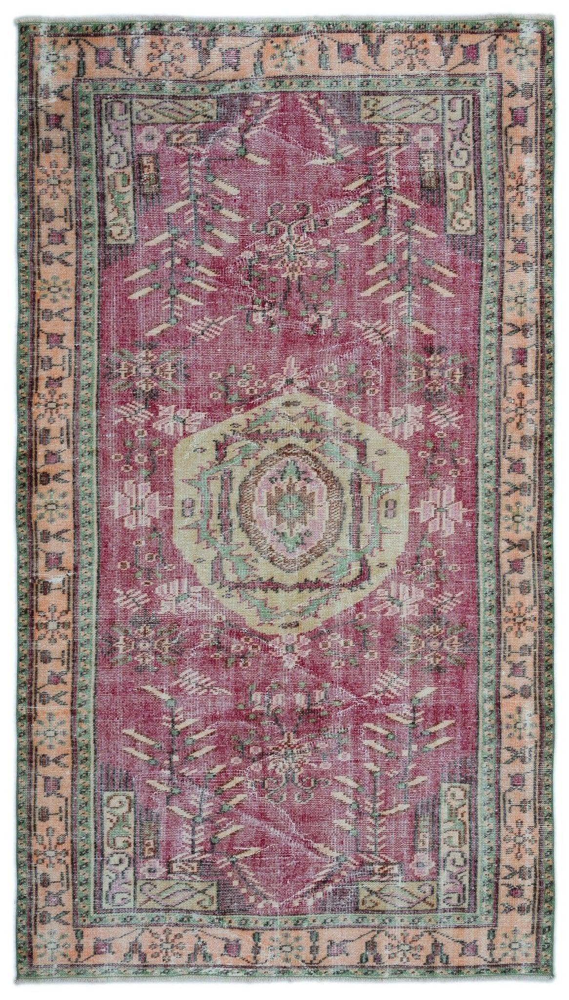 Bej Krem Anadolu Geometrik Klasik Yün Halı 148x262 - Özel Seri