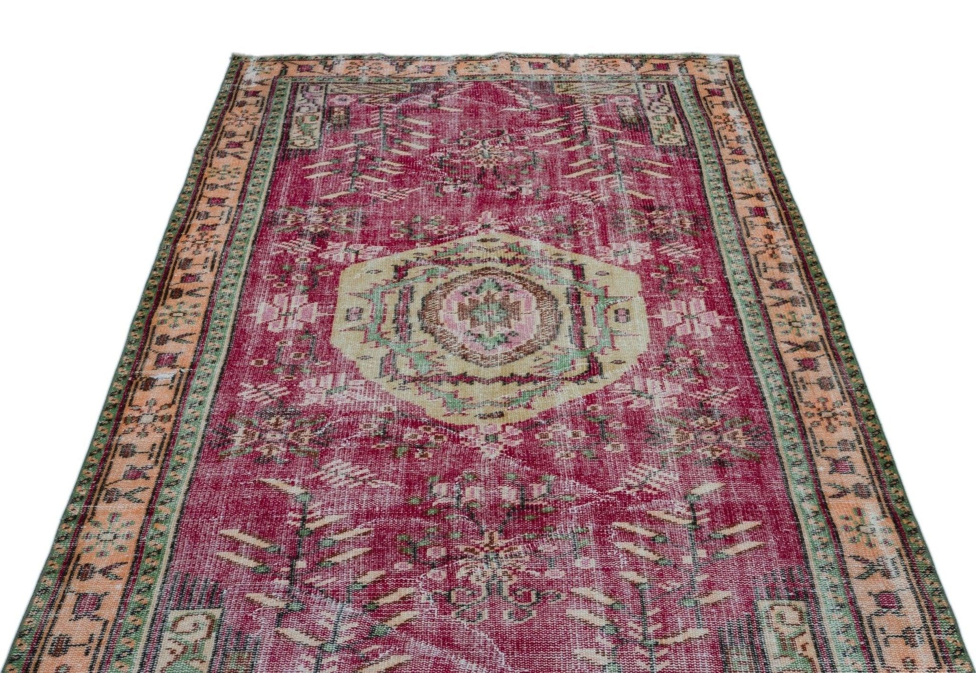 Bej Krem Anadolu Geometrik Klasik Yün Halı 148x262 - Özel Seri