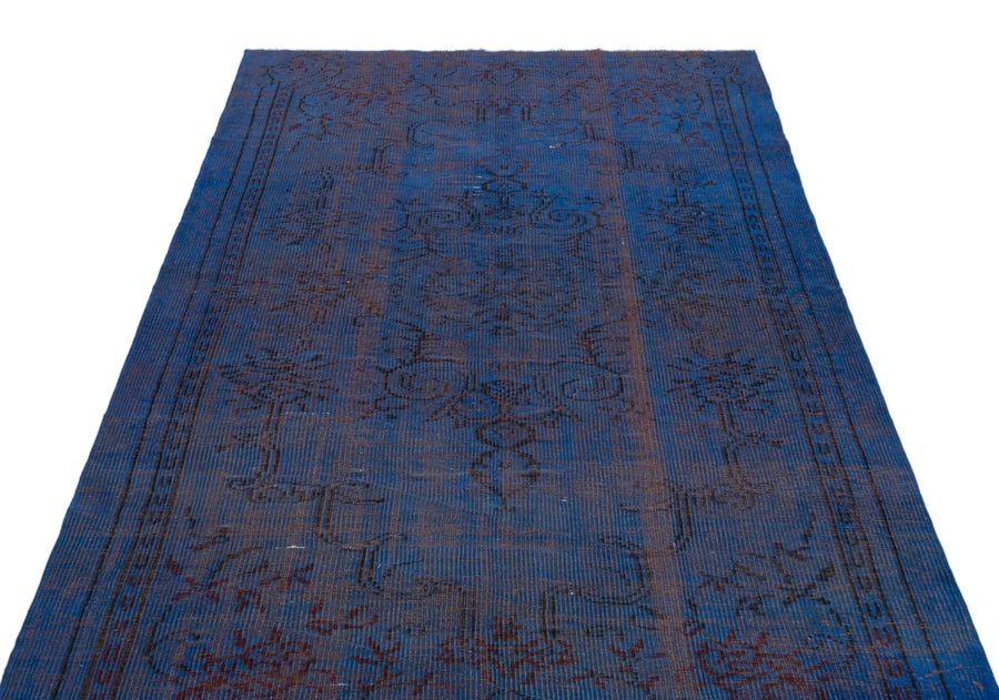 Gri Kırmızı Anadolu Eskitme Geometrik Yün Halı 148x262 - Özel Seri
