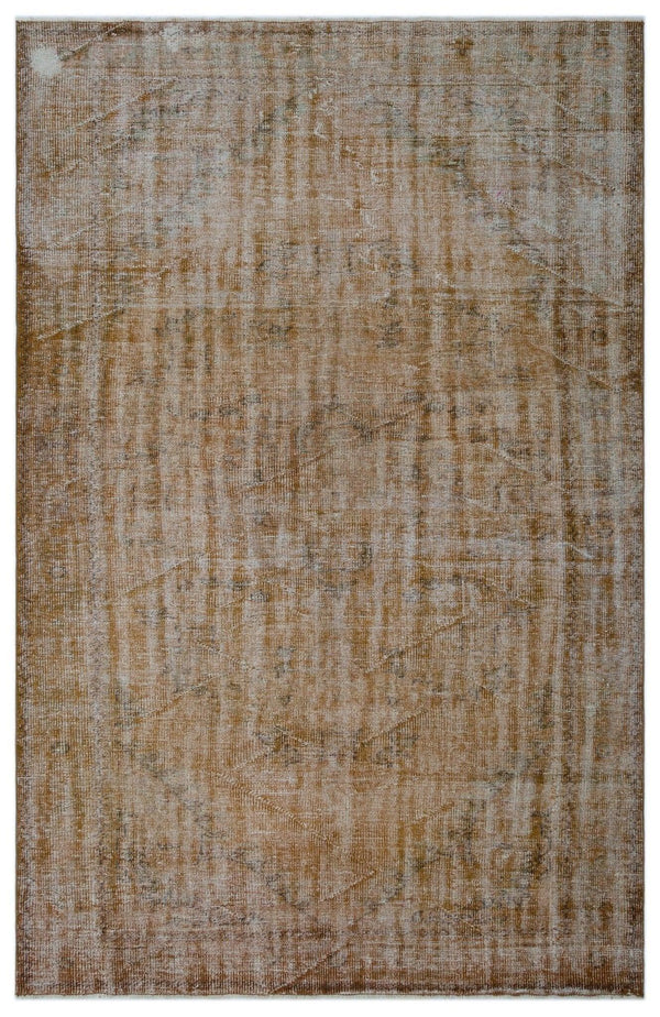 Bej Krem Anadolu Eskitme Madalyonlu Yün Halı 188x290 - Özel Seri