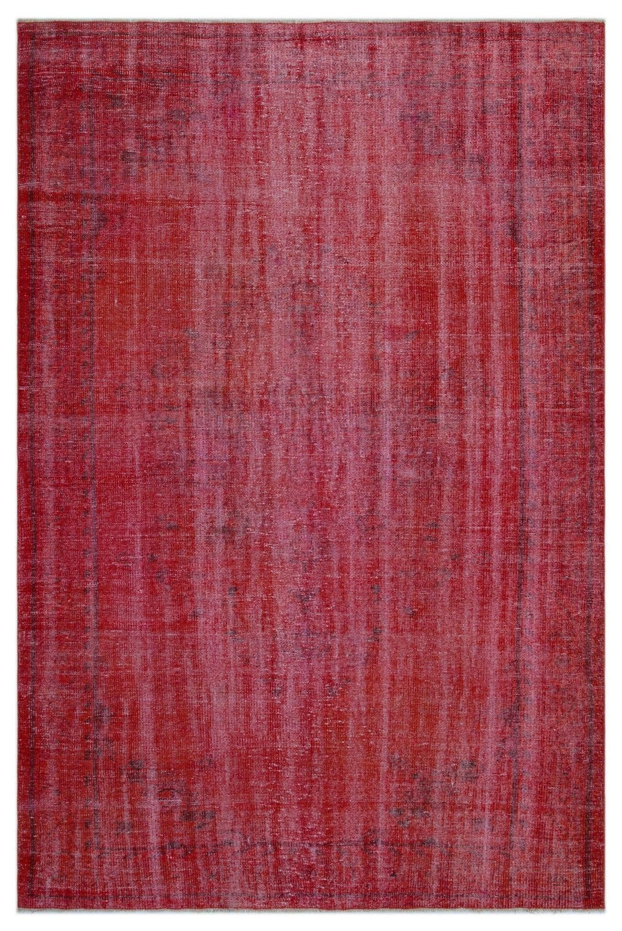 Roter Wollteppich mit abstraktem Design in Grau & Rosa 180x277 cm – im Flur