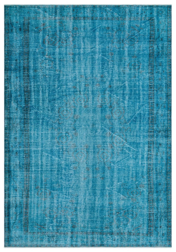 Antrasit Mavi Bohem Klasik Yün Halı 185x275
