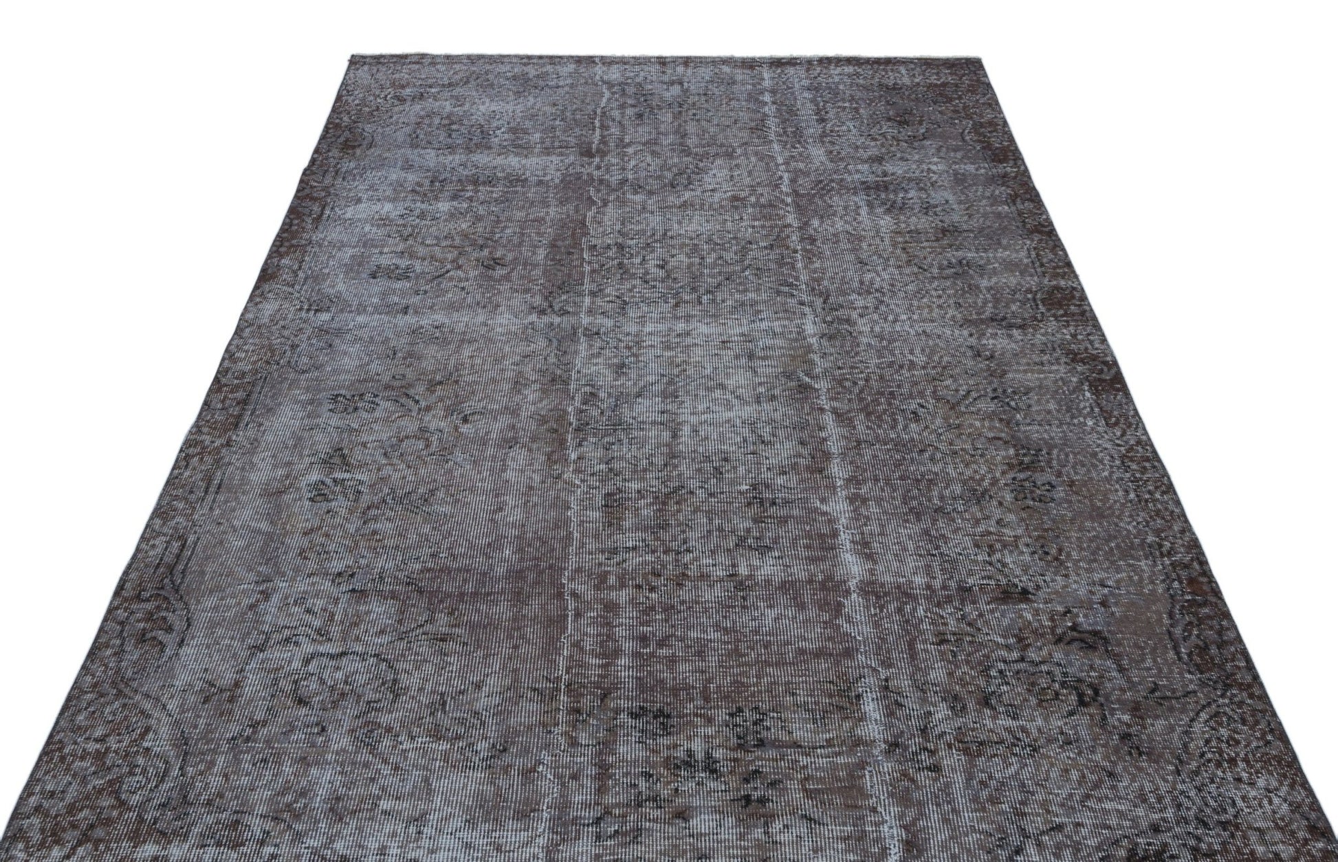 Atina 25693 Gri Eskitme Yün El Dokuma Halısı 168 x 274 - El Dokuma - HALI.NET