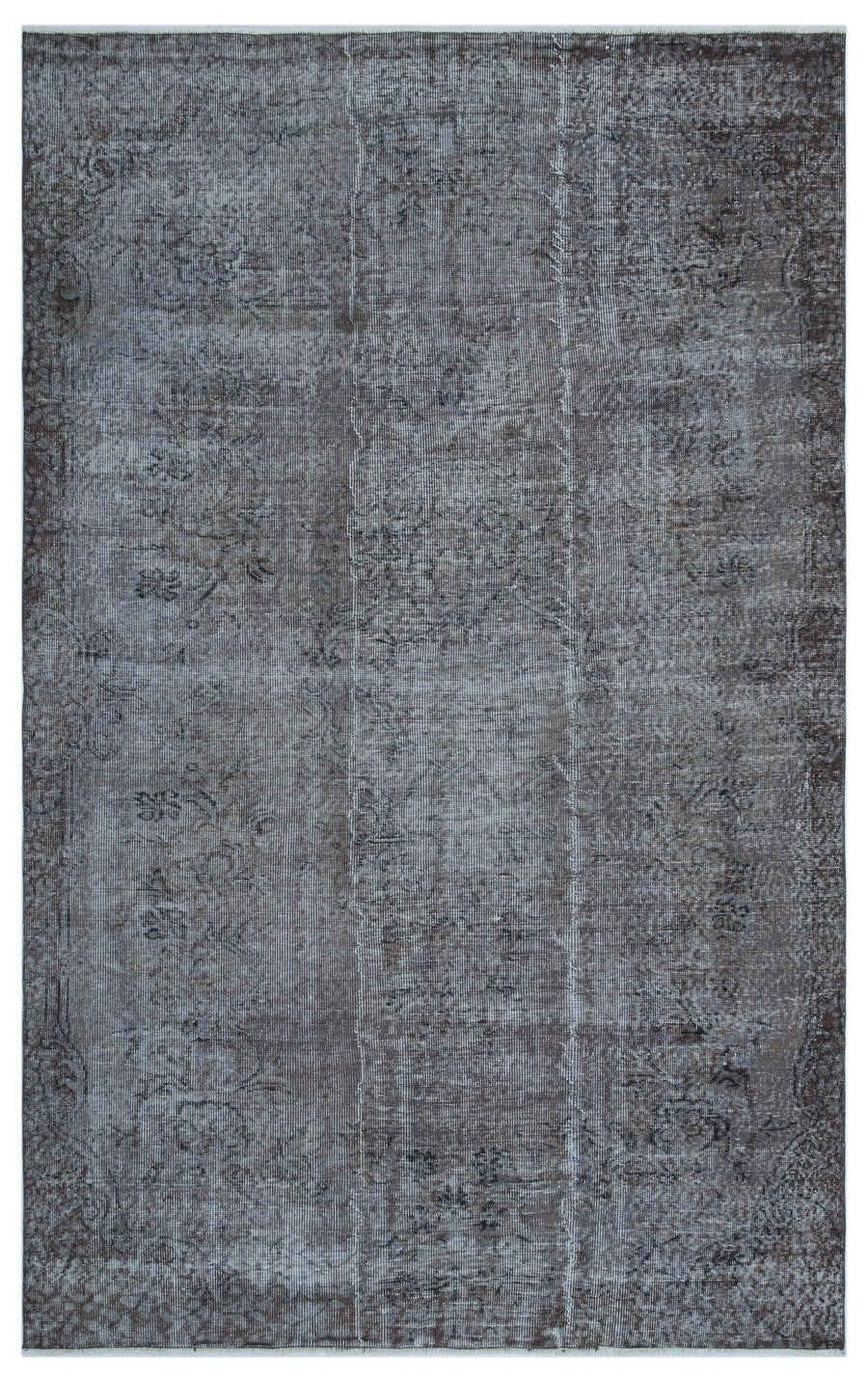 Soyut Desenli Eskitme Gri El Dokuma Halı 168x274 cm 25693 – Koridor kullanımı