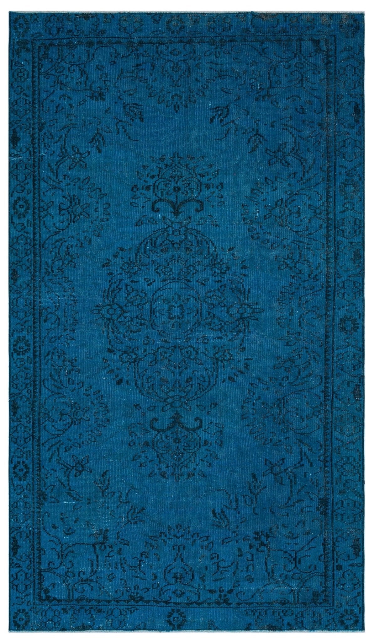 Atina 26902 Mavi Eskitme Yün El Dokuma Halısı 148 x 262 - El Dokuma - HALI.NET