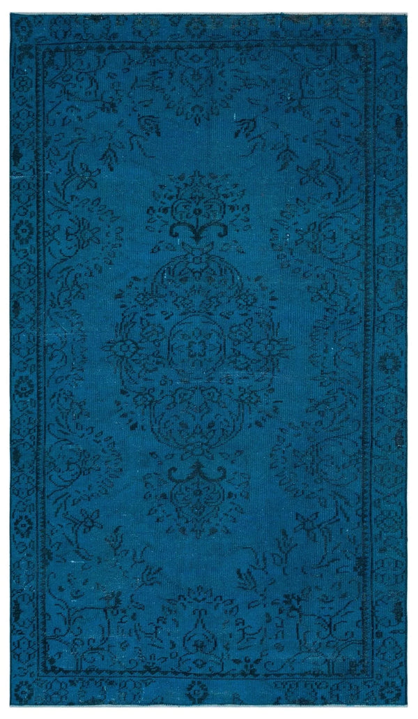 Kırmızı Siyah Anadolu Eskitme Madalyonlu Yün Halı 148x262 - Özel Seri