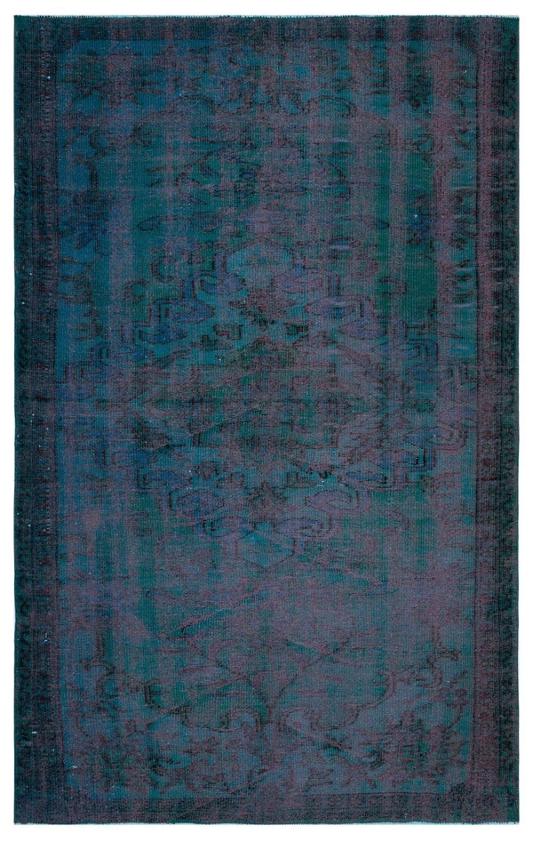 Antrasit Siyah Anadolu Eskitme Geometrik Yün Halı 176x270 - Özel Seri
