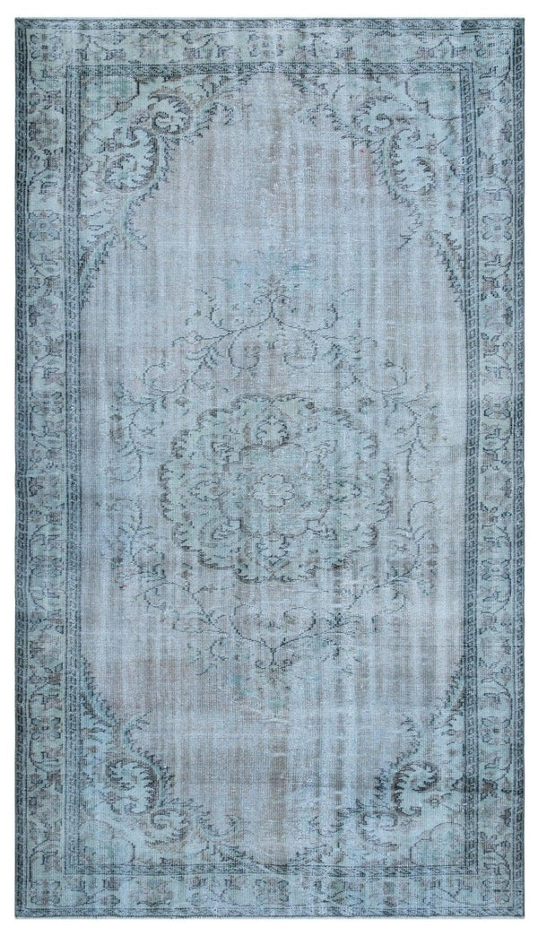Beyaz Ekru Anadolu Eskitme Çiçekli Yün Halı 168x300 - Özel Seri