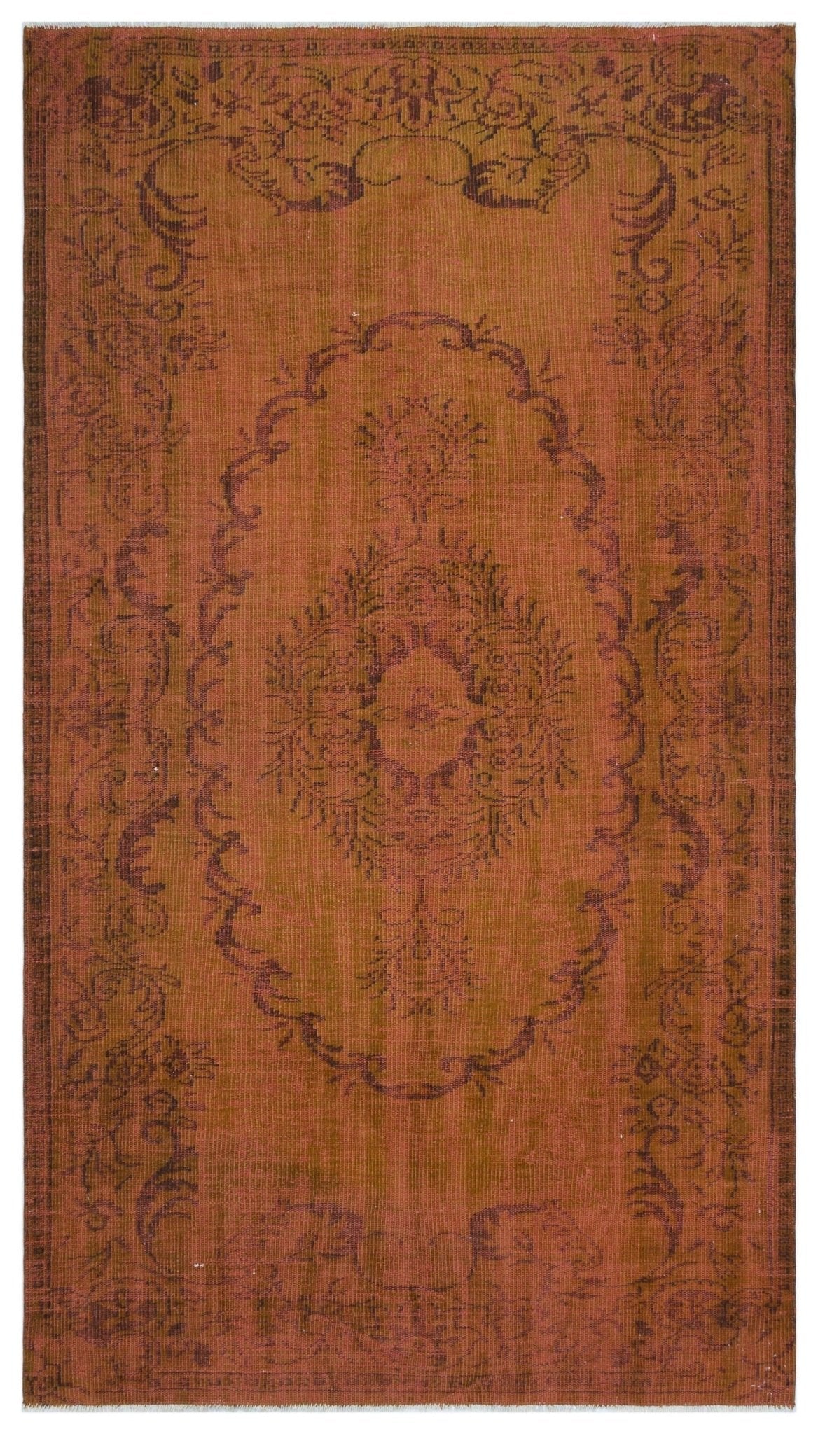 Atina 27790 Kahverengi Eskitme Yün El Dokuma Halısı 158 x 282 - El Dokuma - HALI.NET