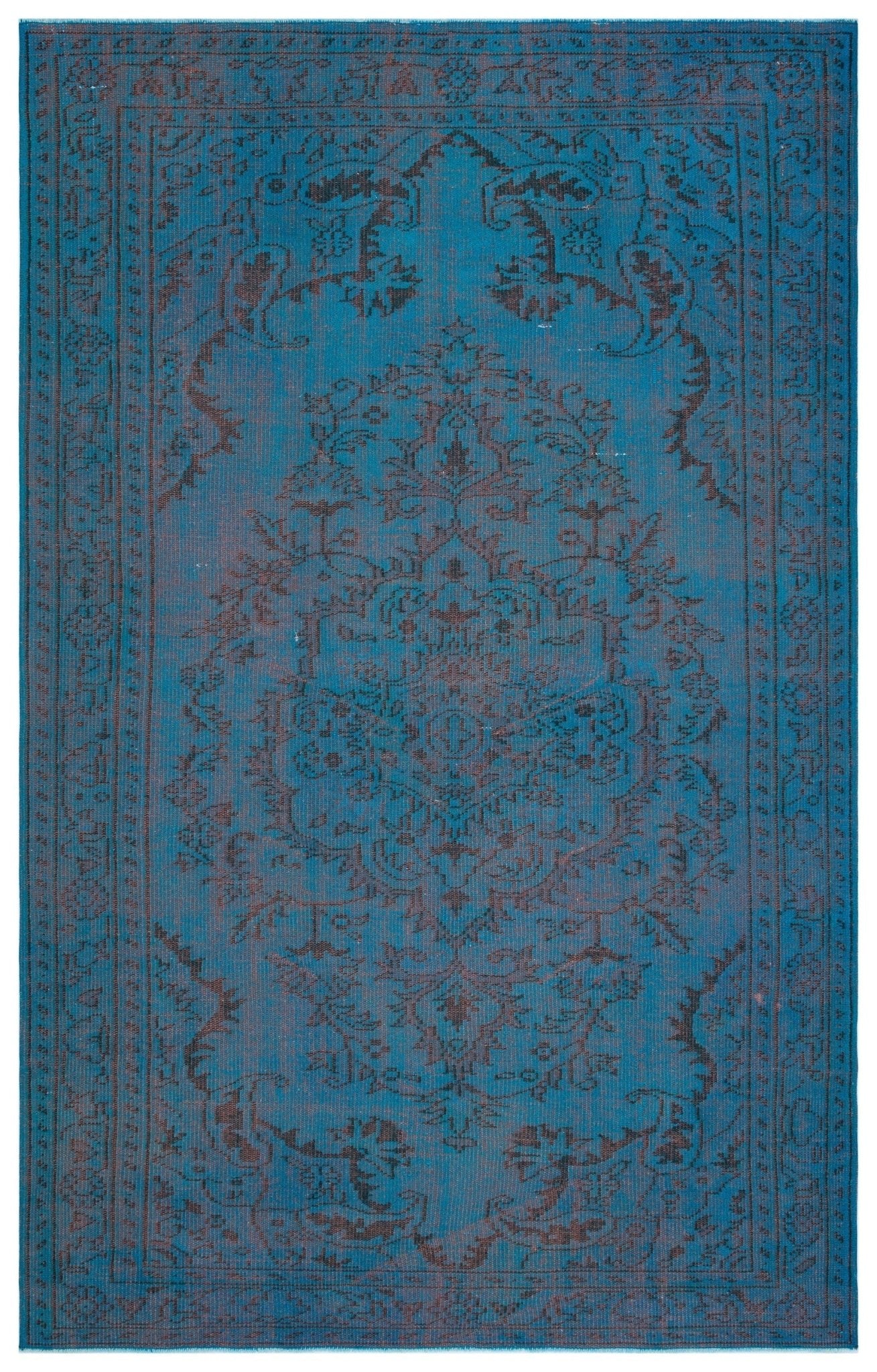 Atina 27982 Dark Blue Eskitme Yün El Dokuma Halısı 179 x 280 - El Dokuma - HALI.NET