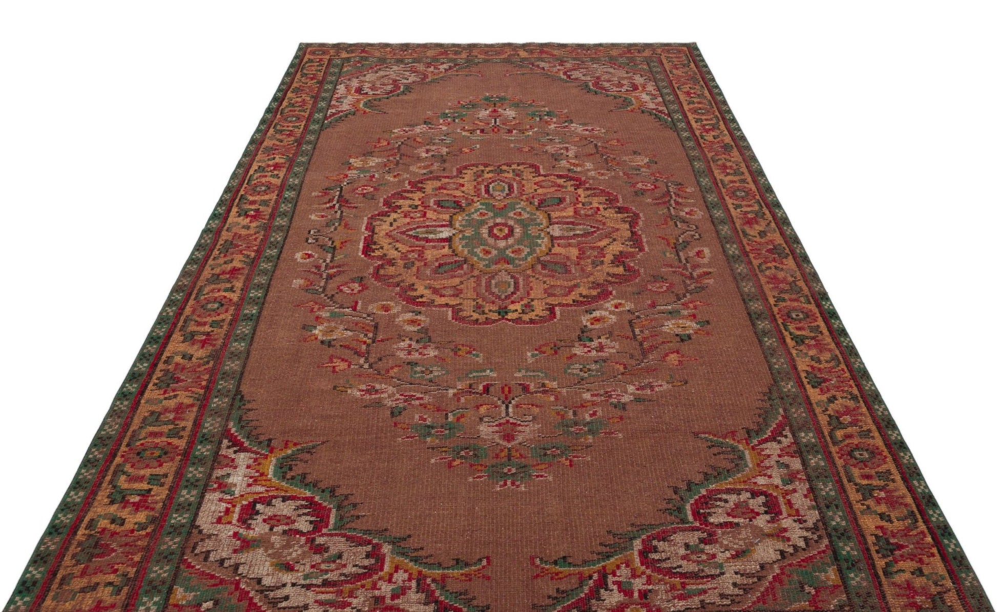 Atina 28065 Kırmızı Eskitme Yün El Dokuma Halısı 182 x 282 - El Dokuma - HALI.NET