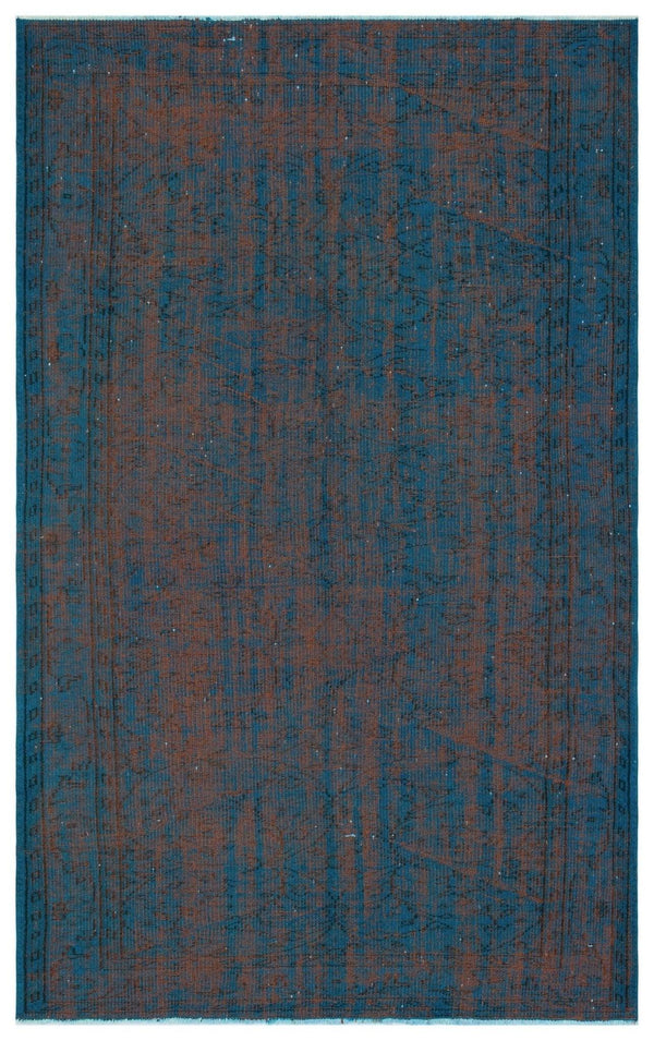 Siyah Eskitme Modern Yün Halı 163x260