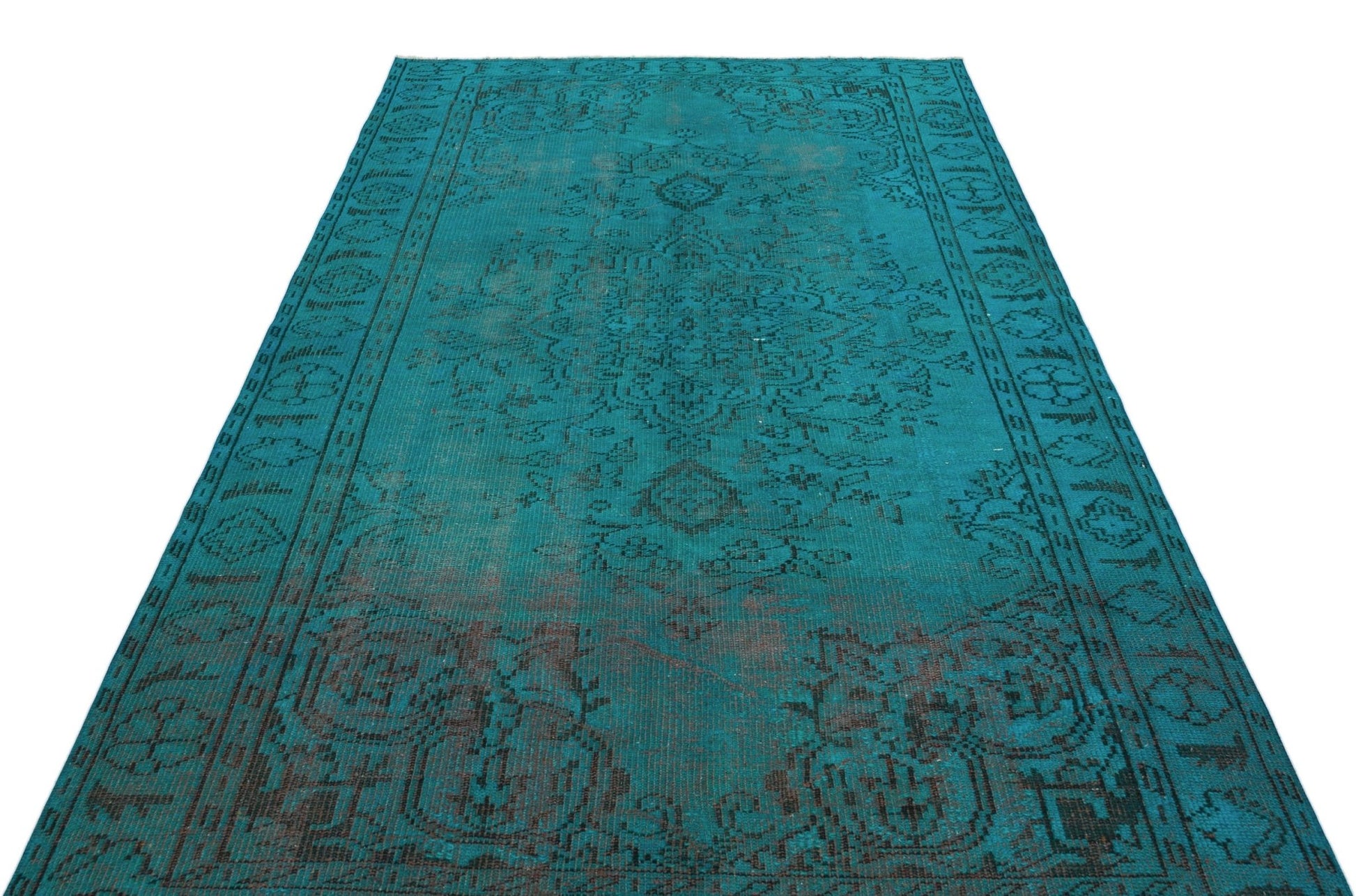 Atina 28340 Turkuaz Eskitme Yün El Dokuma Halısı 162 x 265 - El Dokuma - HALI.NET