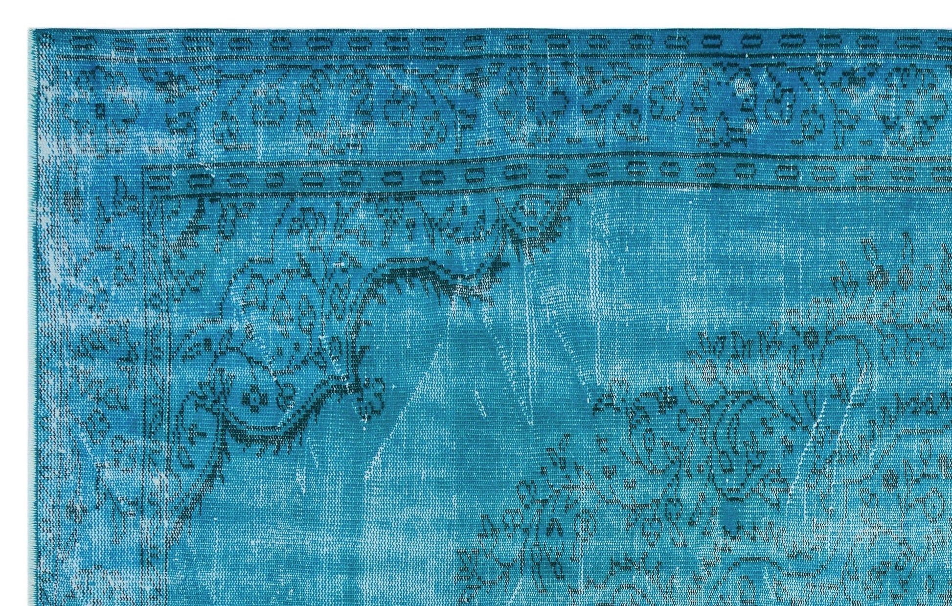 Atina 28592 Turkuaz Eskitme Yün El Dokuma Halısı 177 x 280 - El Dokuma - HALI.NET