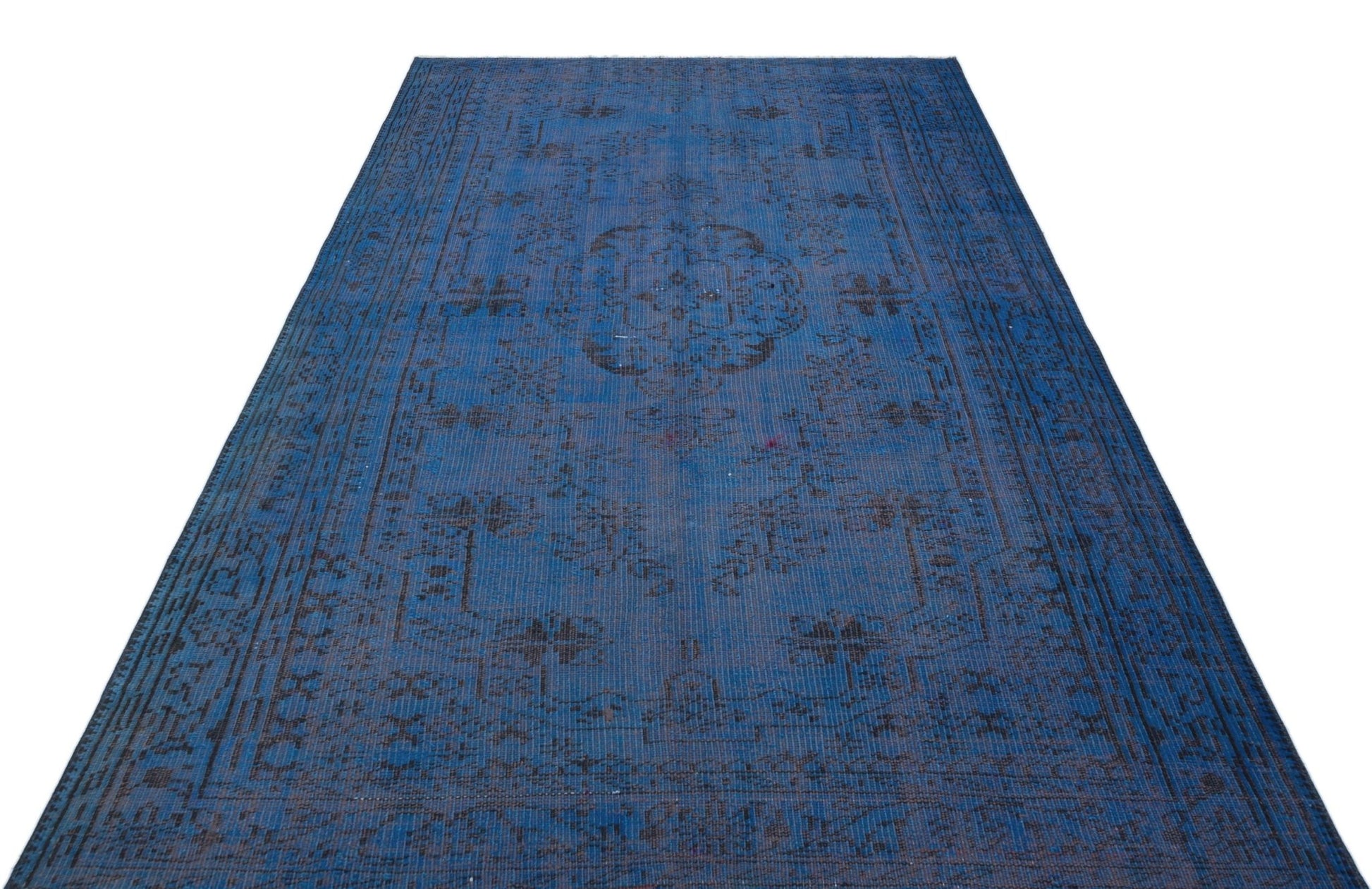 Atina 28649 Mavi Eskitme Yün El Dokuma Halısı 167 x 270 - El Dokuma - HALI.NET