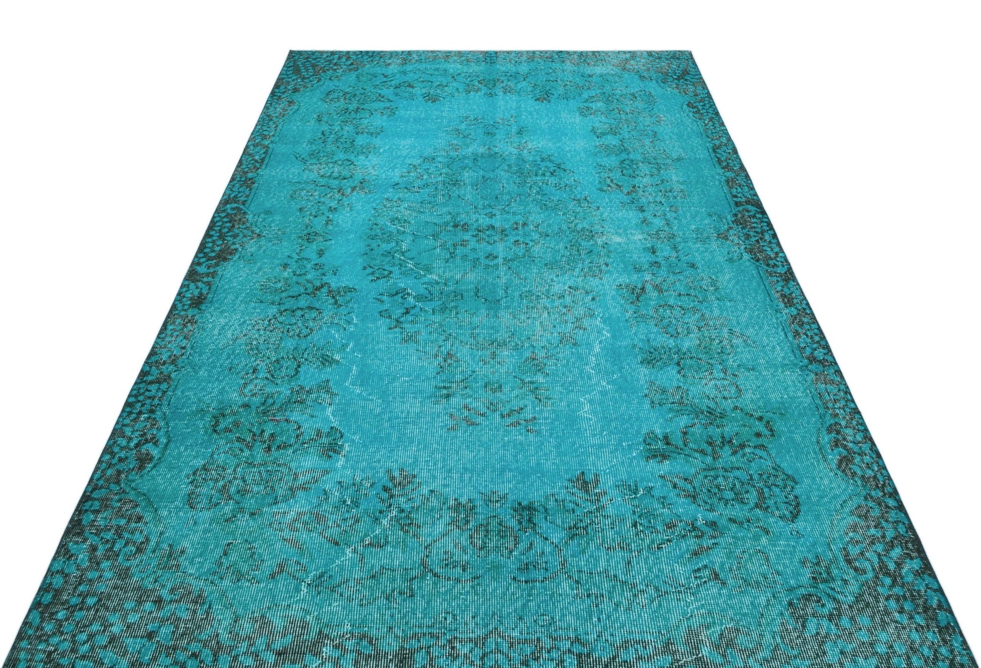 Atina 28787 Turkuaz Eskitme Yün El Dokuma Halısı 158 x 263 - El Dokuma - HALI.NET