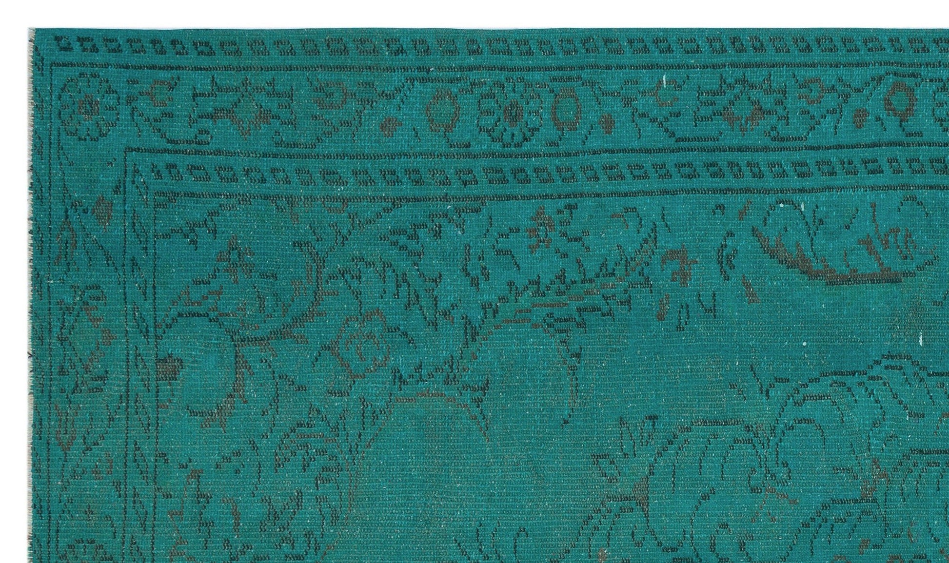 Atina 29034 Yeşil Eskitme Yün El Dokuma Halısı 164 x 280 - El Dokuma - HALI.NET