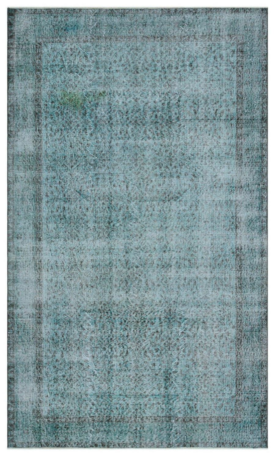 Türkiser Teppich mit abstraktem Muster, rutschfest 160x270 cm – im Flur